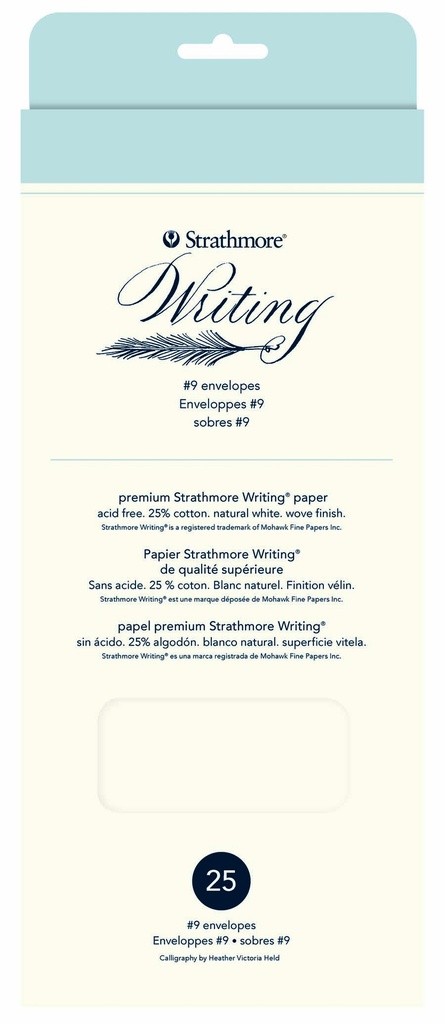 Strathmore Writing #9 Envelopes 3.875" x8.875" 25 pack