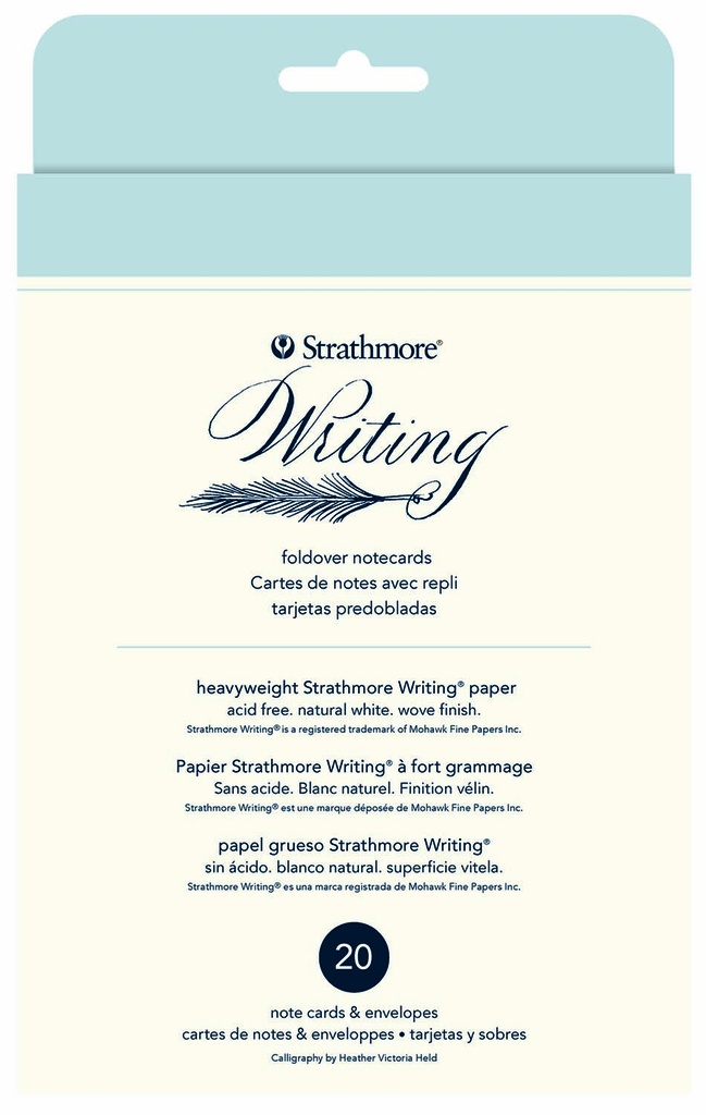 Strathmore Writing Foldover Notecards 4.5"x6.25" 20 pack
