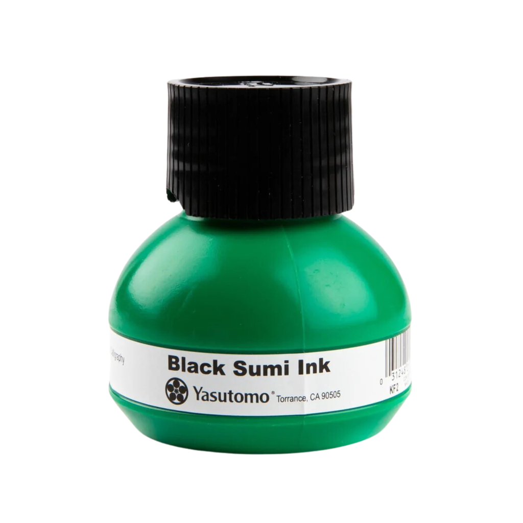 Yasutomo Sumi Ink Liquid Bokuju Black Shellac 2oz