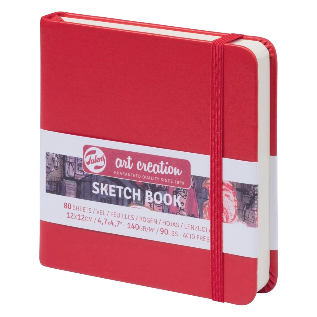 Talens Art Creation Sketch Book 4.7" x 4.7" Red