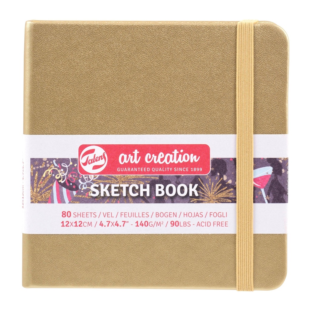 Talens Art Creation Sketch Book 4.7" x 4.7" White Gold