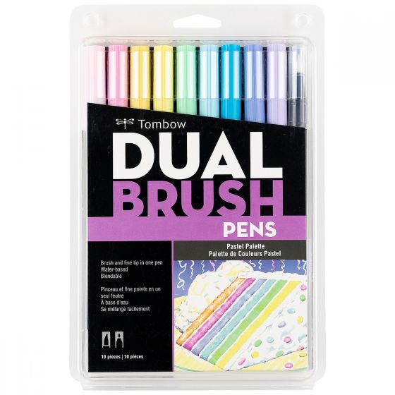 Tombow Dual Brush Pen Set of 10 Pastel **ND**