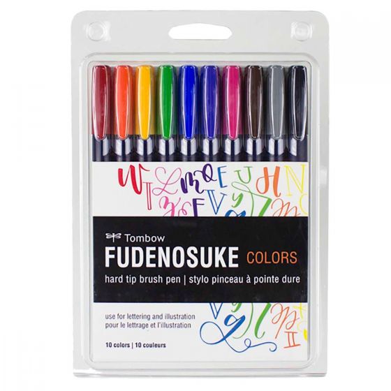 Tombow Fudenosuke Colors Markers 10pk
