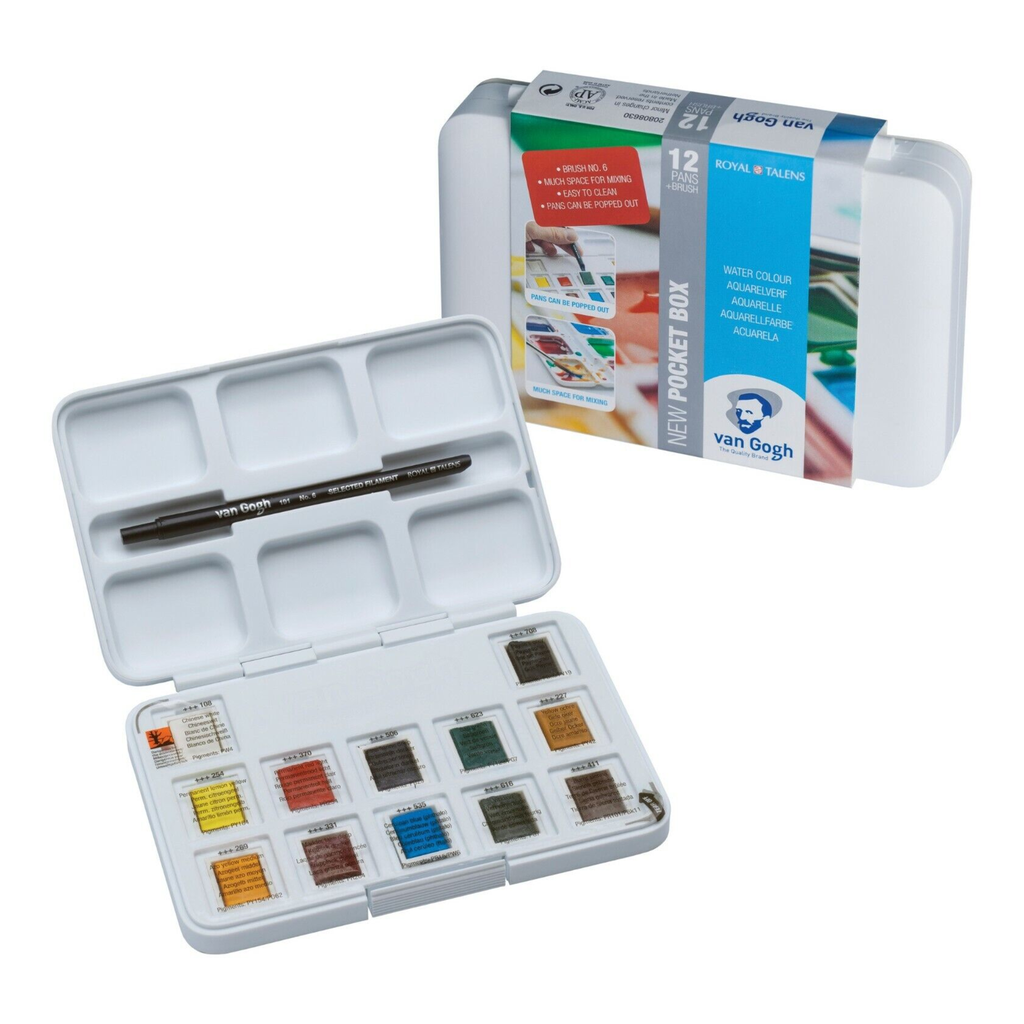 Van Gogh Watercolour Pocket Box 12 Pan **ND**