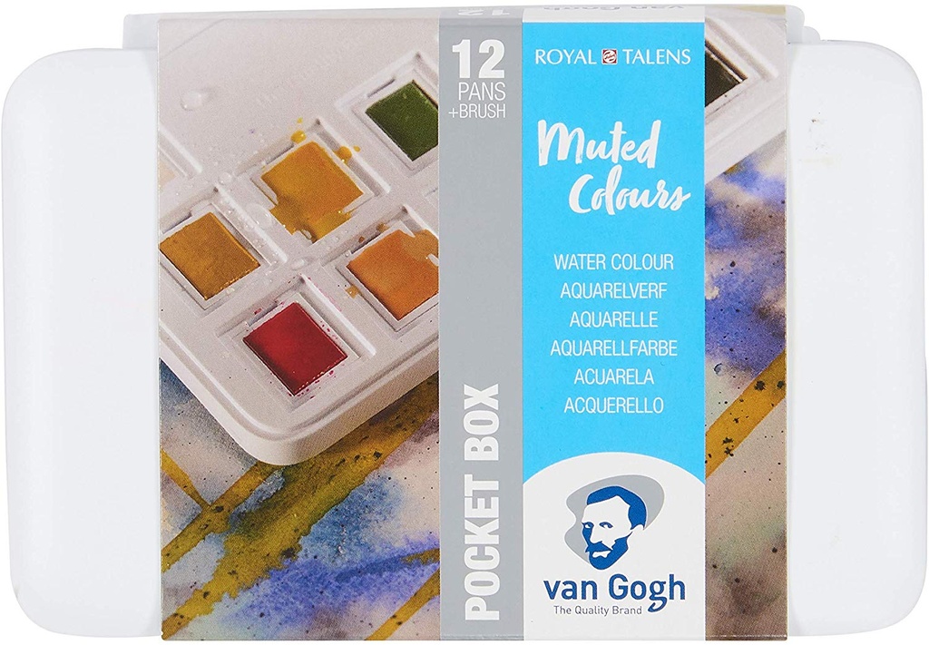 Van Gogh Watercolour Pocket Box 12 Pan Muted Colours **ND**