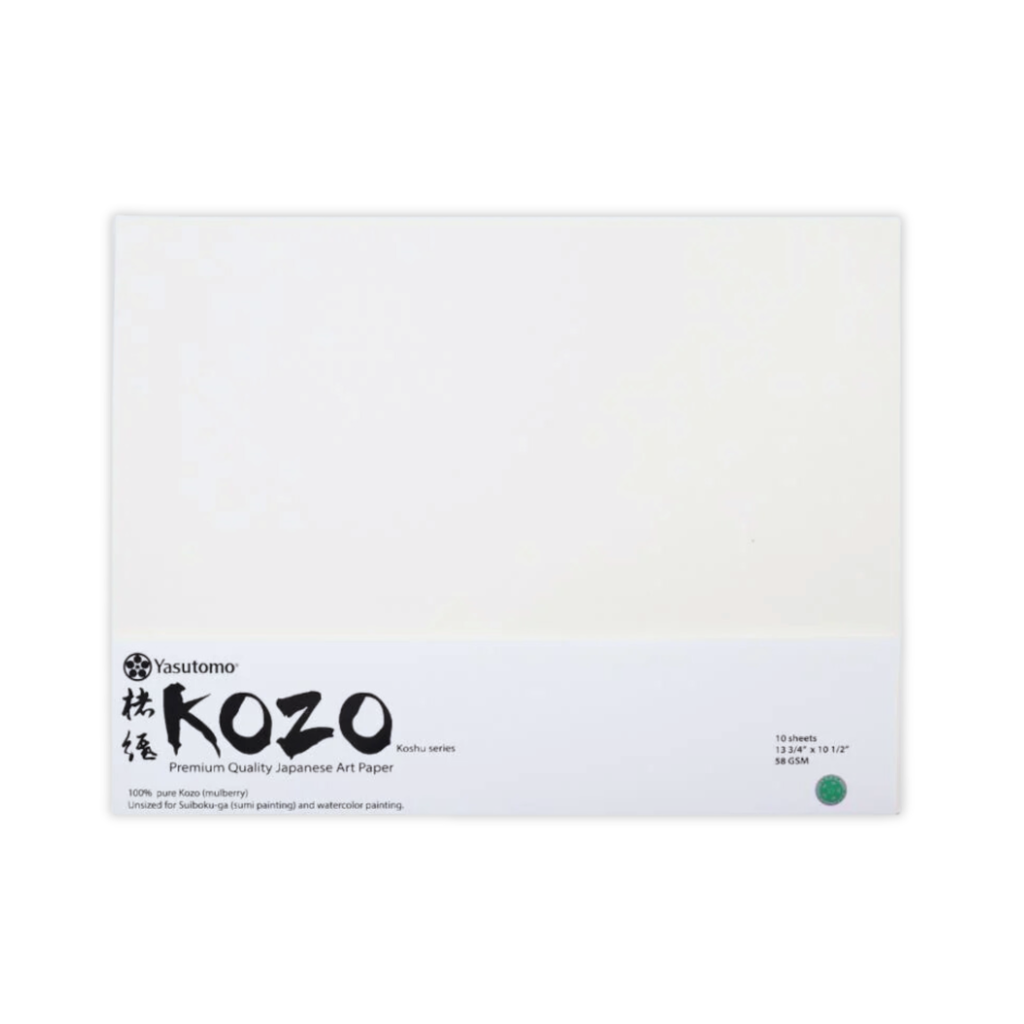 Yasutomo Kozo Premium Quality Japanese Art Paper 10 Sheets 13 3/4" x 10 1/2"