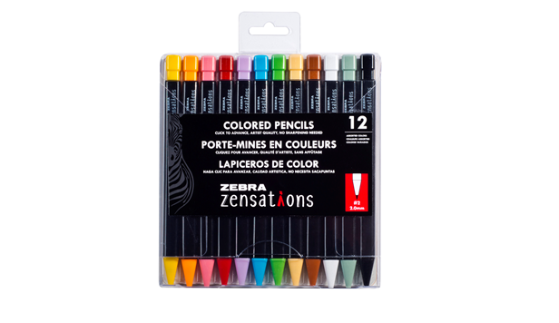 Zebra Mechanical Coloured Pencil 12 Set