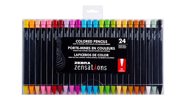 Zebra Mechanical Coloured Pencil 24 set