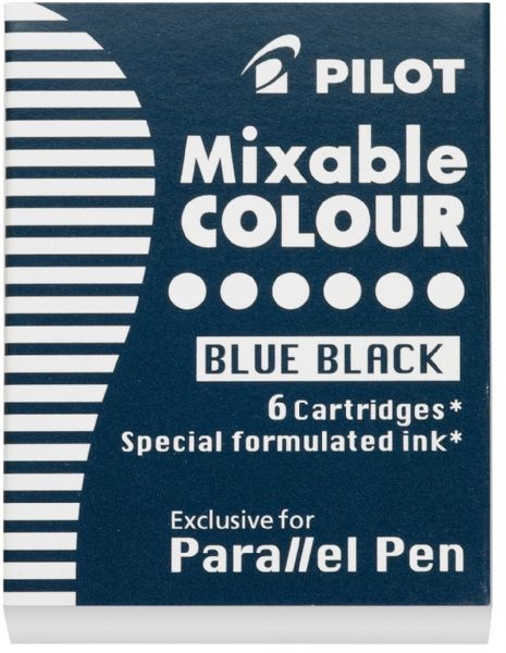 Pilot Parellel Pen Cartridges 6pk Blue-black