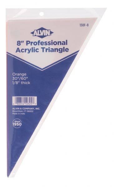 Triangle 8" 30/60 Fluorescent Double Ink Edge (FT390-8)