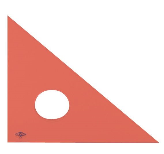 Triangle 6" 45/90 Fluorescent Double Ink Edge (FT450-6)