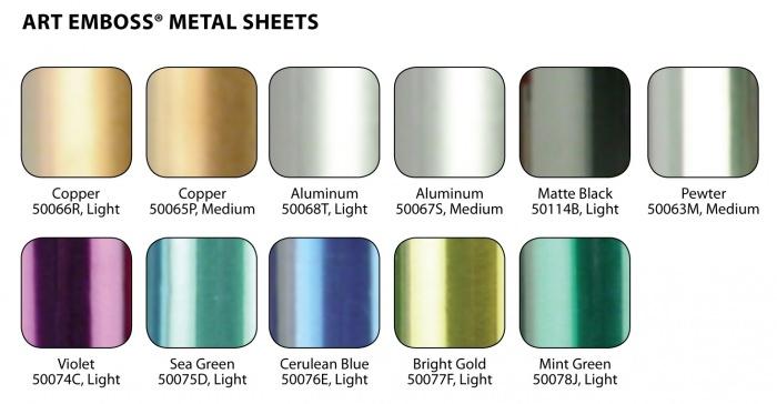 Art Emboss Soft Metal Sheets Black Medium 9 1/4" x 12" (12 Shts) **SO**