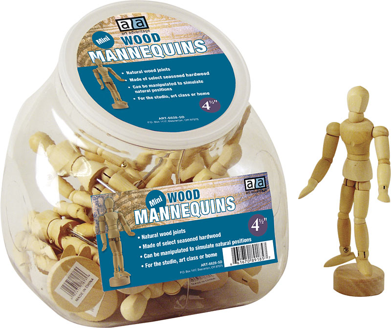 Art Advantage 4-1/2" Mannequins 20/Tub
