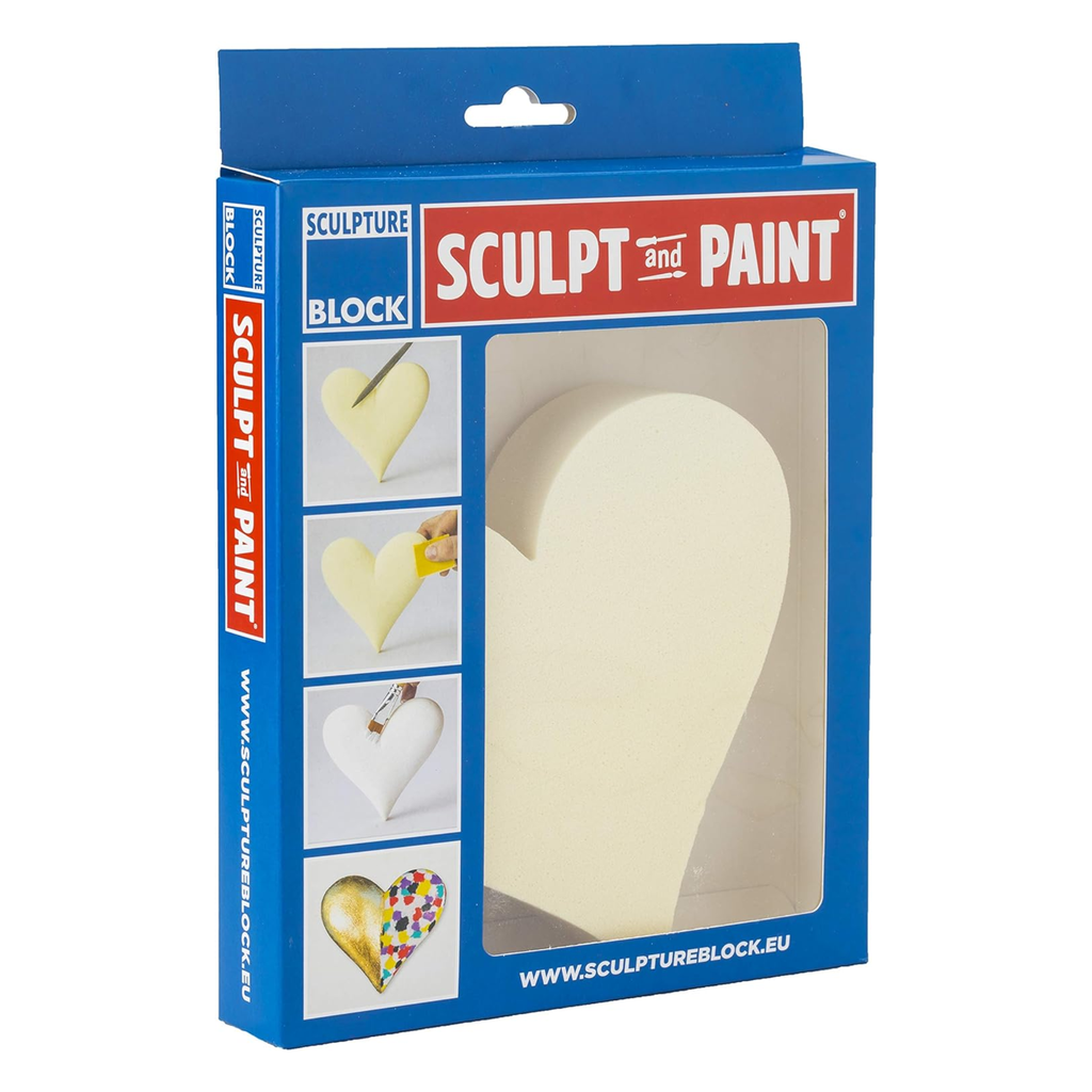 Sculpture Block Sculpt and Paint Heart *ND*