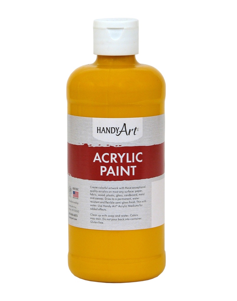 Handy Art Acrylic Paint 16oz Deep Yellow **ND**