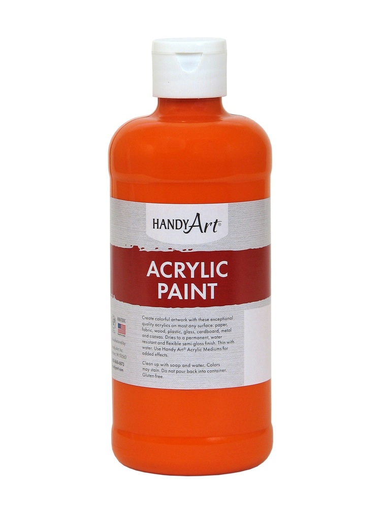 Handy Art Acrylic Paint 8oz Chrome Orange **ND**