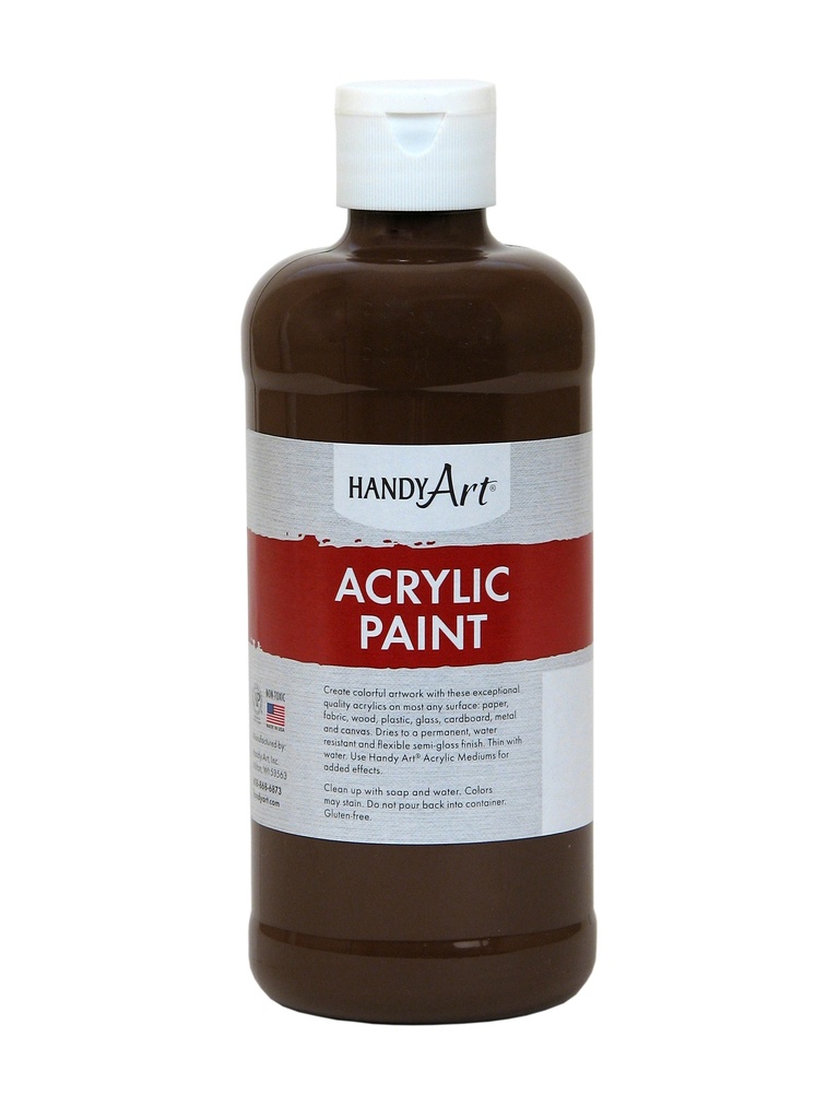 Handy Art Acrylic Paint 16oz Burnt Umber **ND**