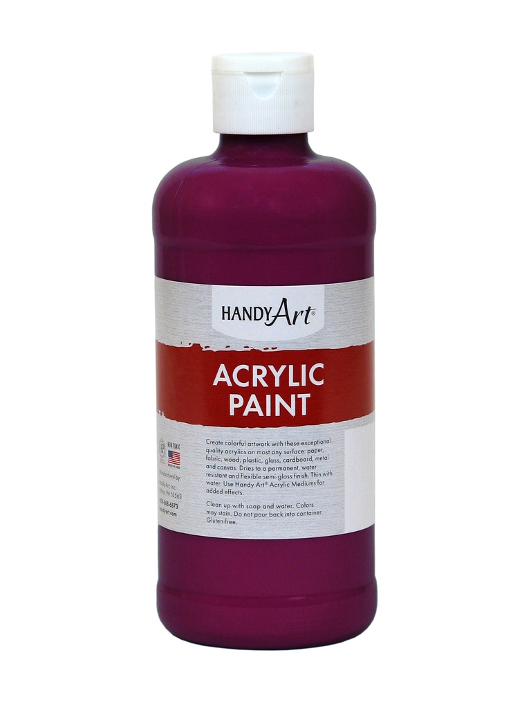 Handy Art Acrylic Paint 16oz Maroon **ND**