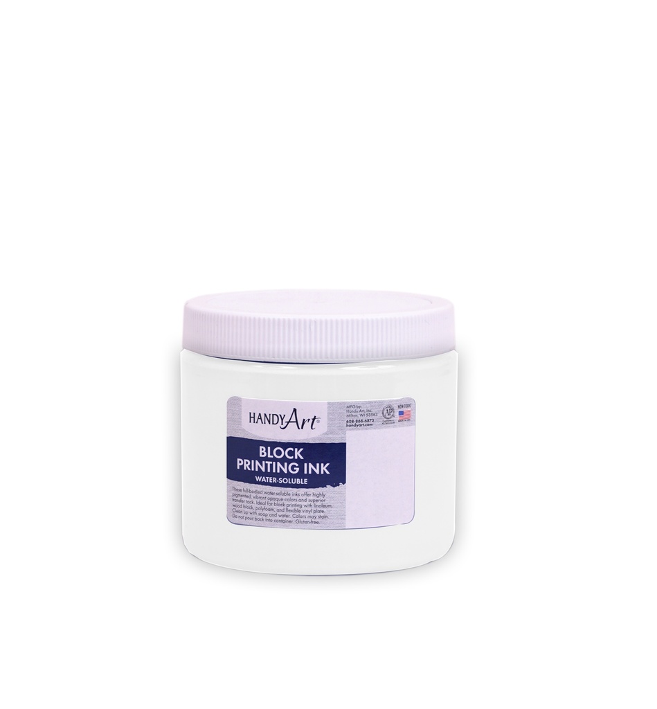 Handy Art Block Printing Ink White 16oz **ND**