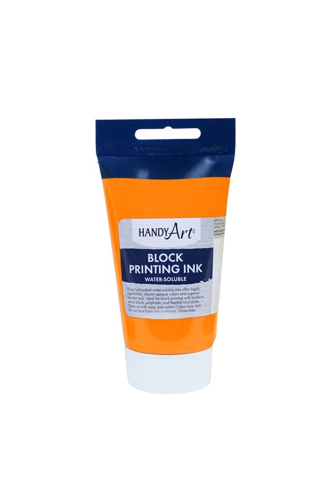 Handy Art Block Printing Ink Orange 2.5oz **ND**