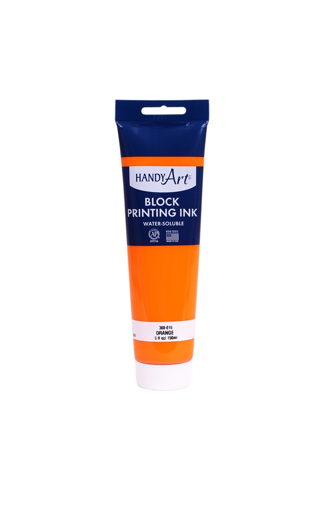 Handy Art Block Printing Ink Orange 5oz **ND**