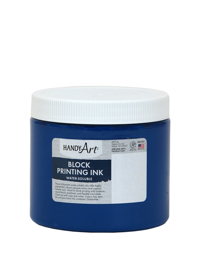 Handy Art Block Printing Ink Blue 16oz **ND**