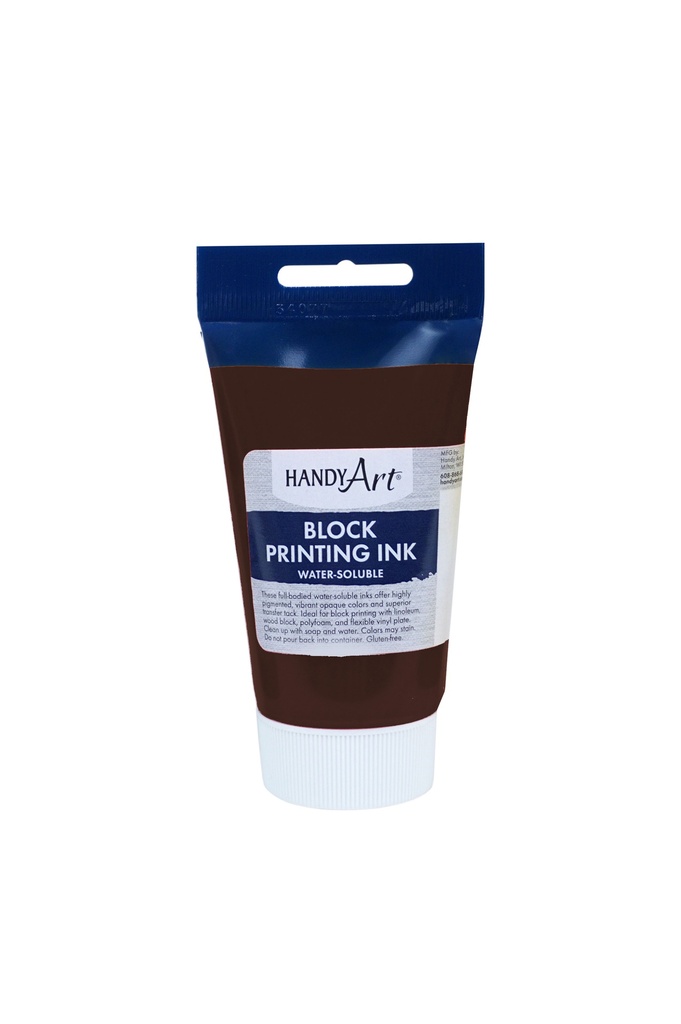 Handy Art Block Printing Ink Brown 2.5oz **ND**