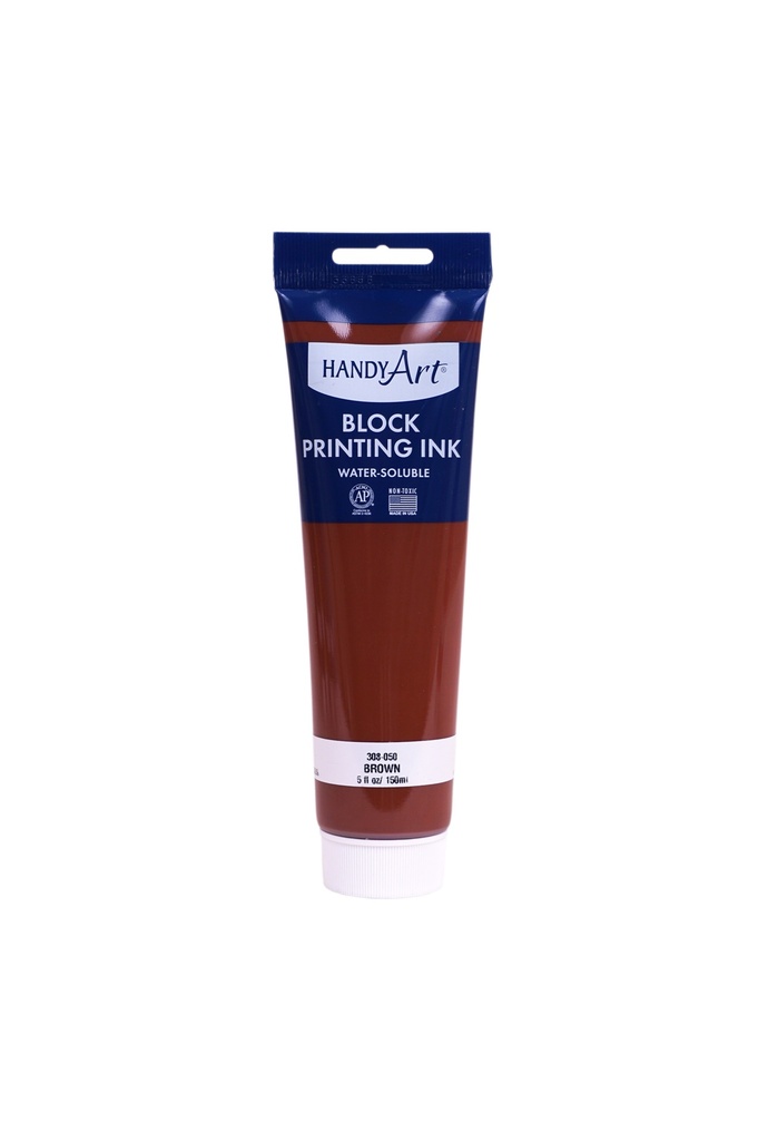Handy Art Block Printing Ink Brown 5oz **ND**