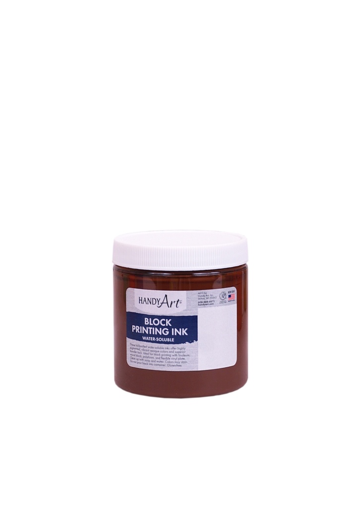 Handy Art Block Printing Ink Brown 8oz **ND**