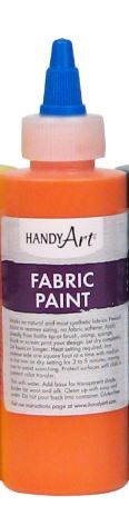 Handy Art Fabric Paint Chrome Orange 4 oz **ND**