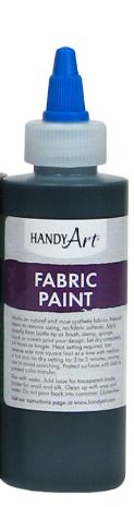 Handy Art Fabric Paint Carbon Black 4 oz **ND**