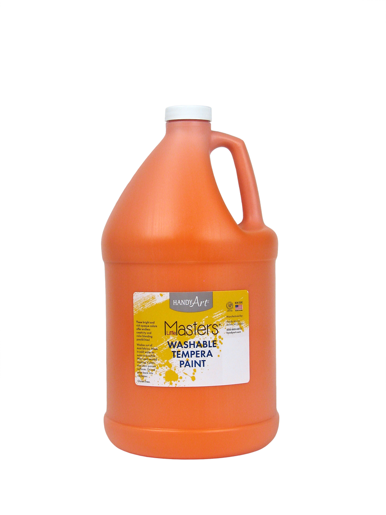 Handy Art Little Masters Tempera Paint Orange Gallon **ND**