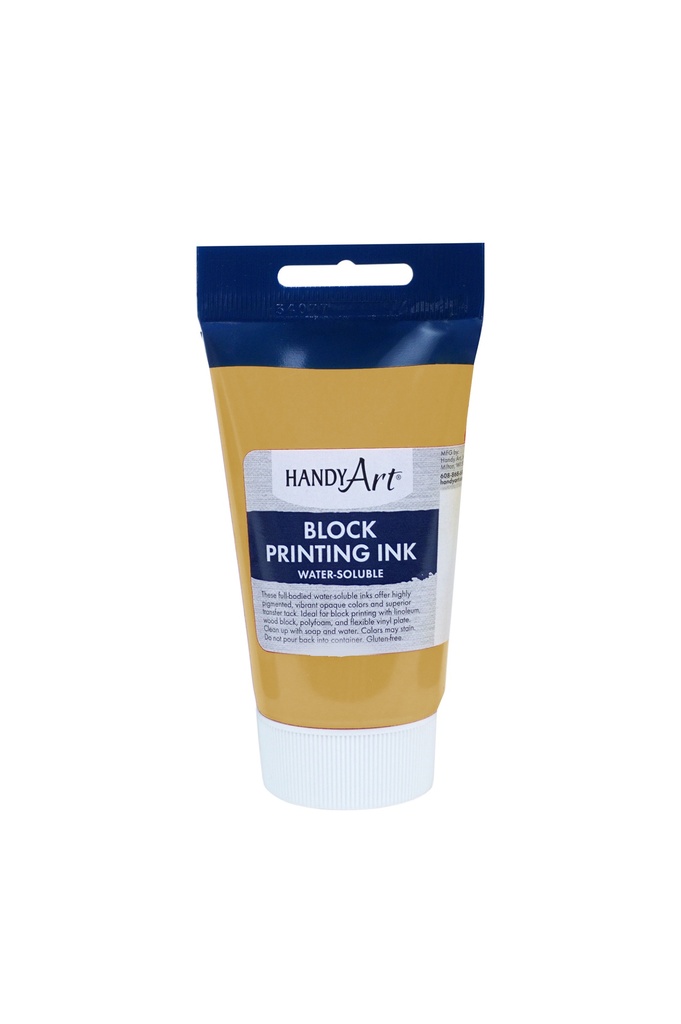 Handy Art Block Printing Ink Gold 2.5oz **ND**