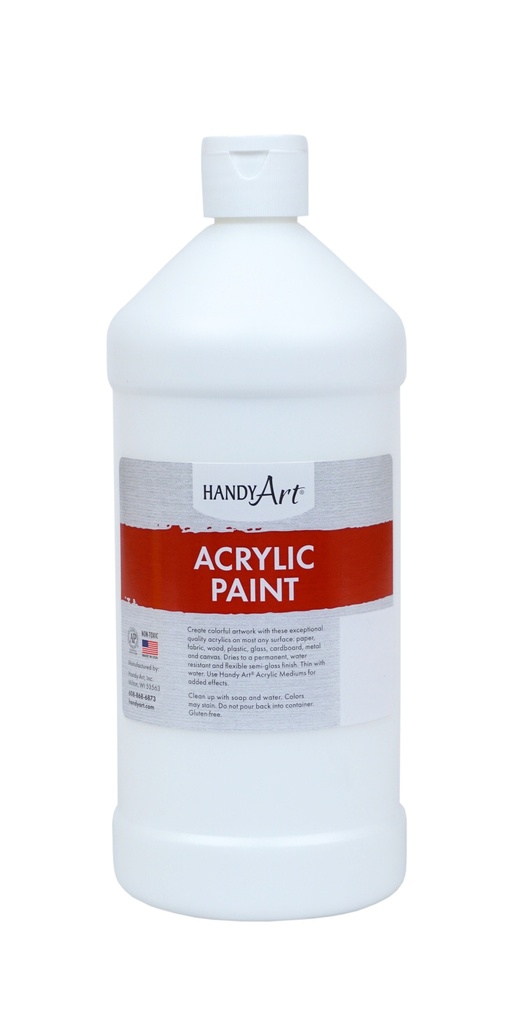 Handy Art Acrylic Paint 32oz Blockout White **ND**