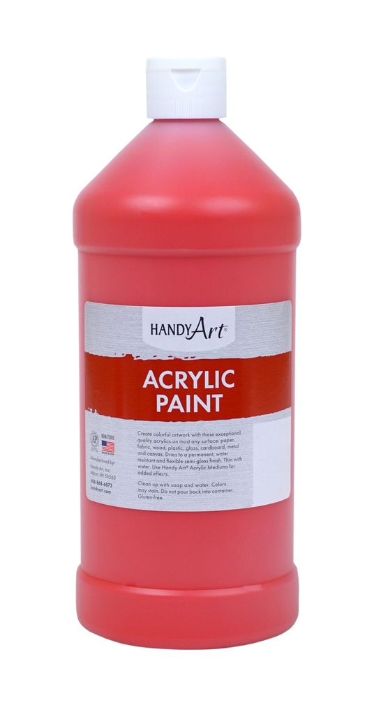 Handy Art Acrylic Paint 32oz Brite Red **ND**