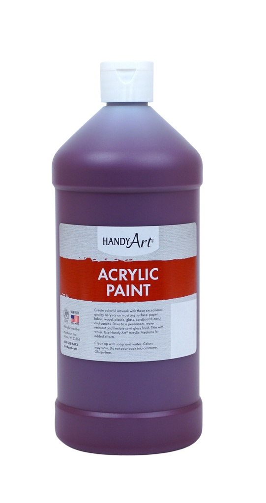 Handy Art Acrylic Paint 32oz Maroon **ND**