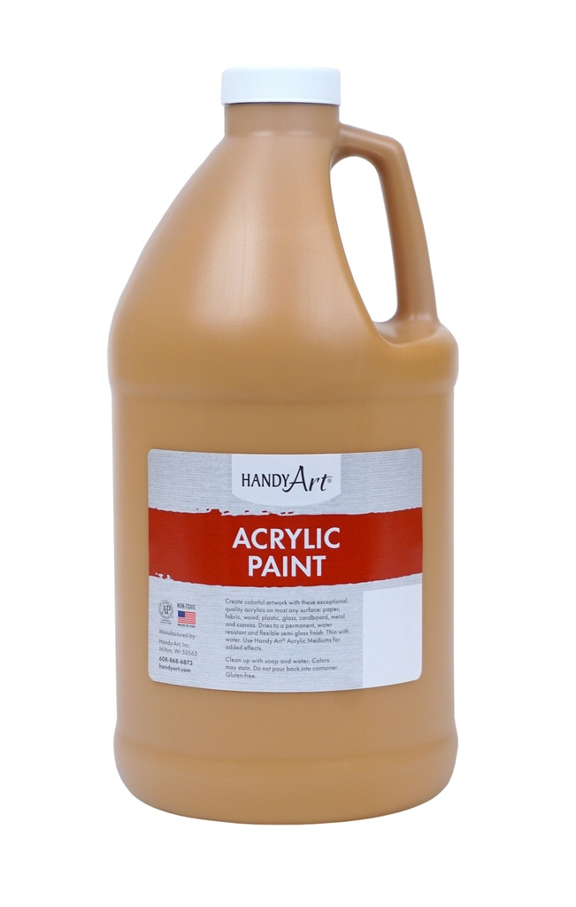 Handy Art Acrylic Paint 1/2 Gallon Raw Sienna **ND**