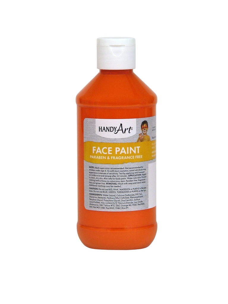 Handy Art Face Paint Orange 8oz **ND**
