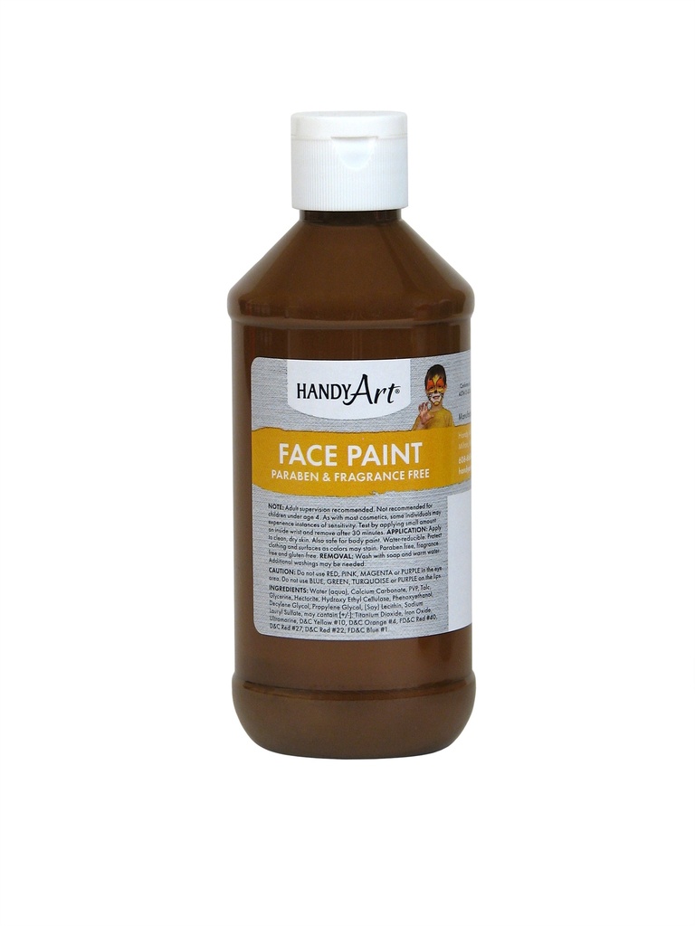 Handy Art Face Paint Brown 8oz **ND**