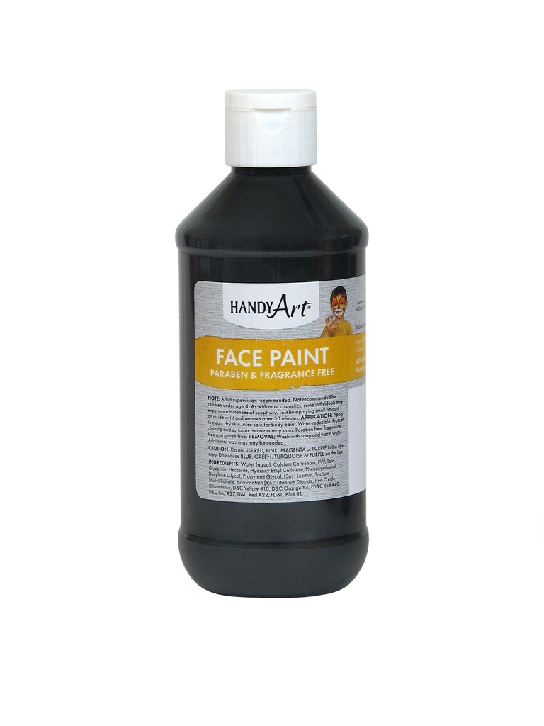 Handy Art Face Paint Black 8oz **ND**