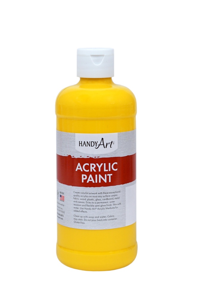 Handy Art Acrylic Paint 16oz Primary Yellow **ND**