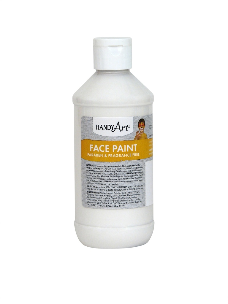 Handy Art Face Paint White 8oz **ND**