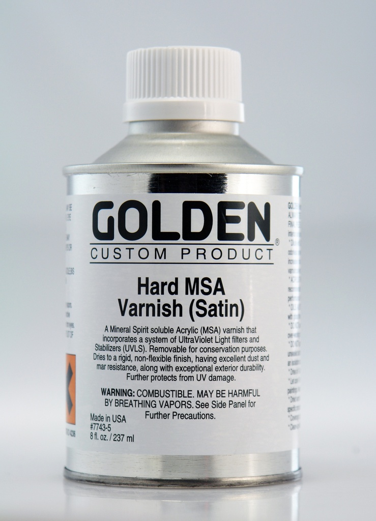 Golden Varnish Hard MSA w/ UVLS (Satin) 8oz **SO** **ND**