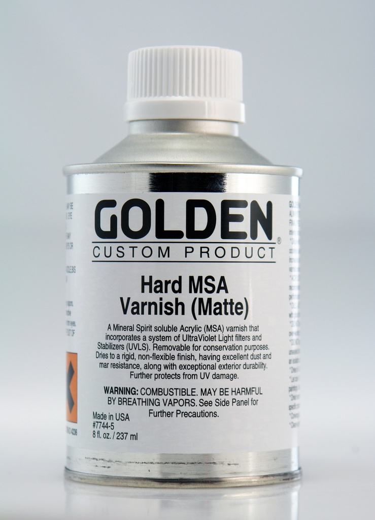 Golden Varnish Hard MSA w/ UVLS (Matte) 8oz **SO** **ND**