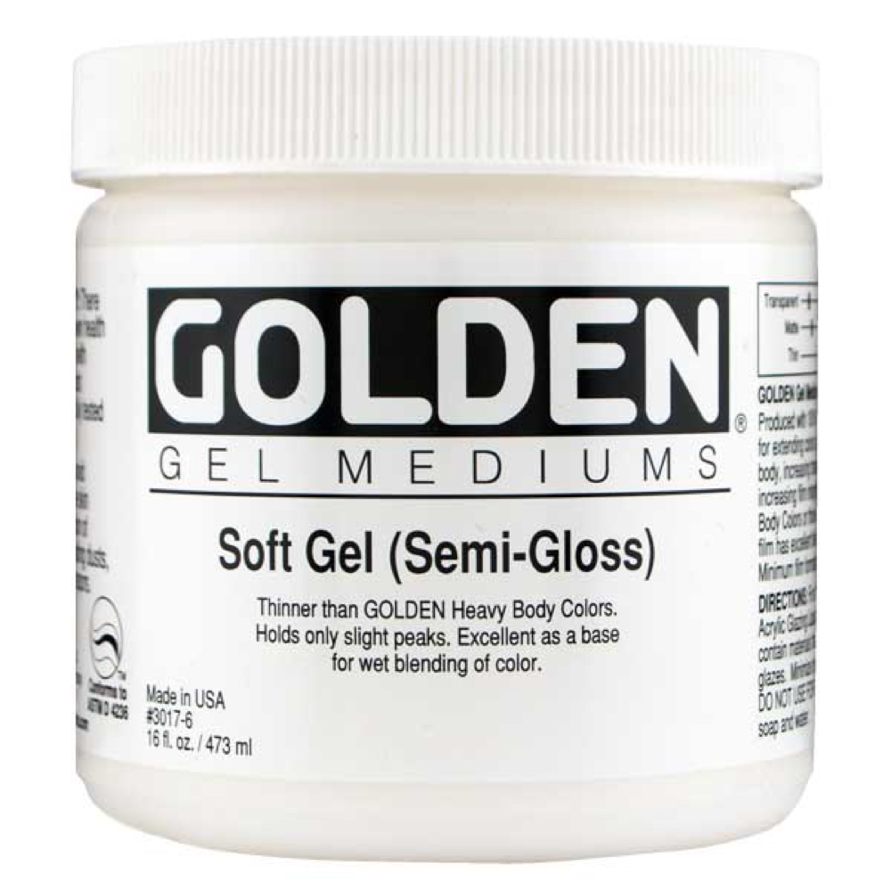 Golden Medium Soft Gel Semi Gloss 128oz **SO** **ND**
