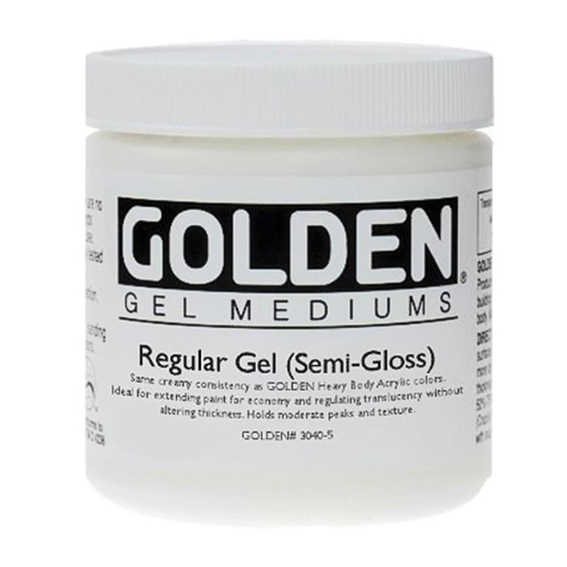 Golden Medium Regular Gel Semi-Gloss 128oz **SO** **ND**