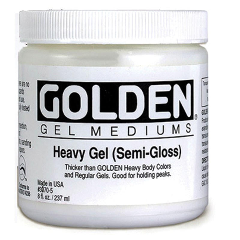 Golden Medium Heavy Gel Semi-Gloss 128oz **SO** **ND**