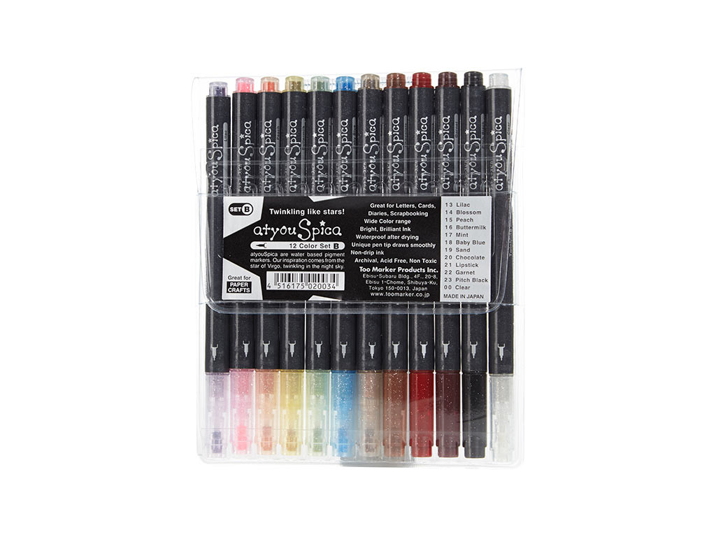 Spica Set 12pc Glitter Pen B **ND-SO**
