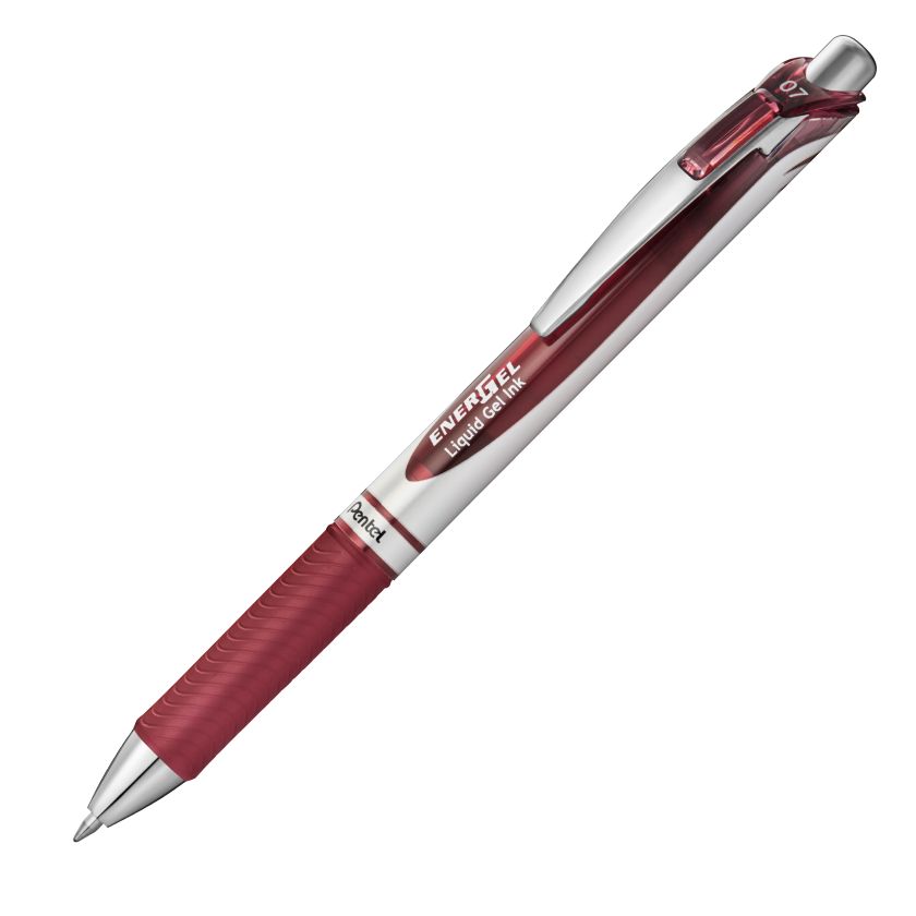 Pentel EnerGel Liquid Gel Pen 0.7mm Burgundy