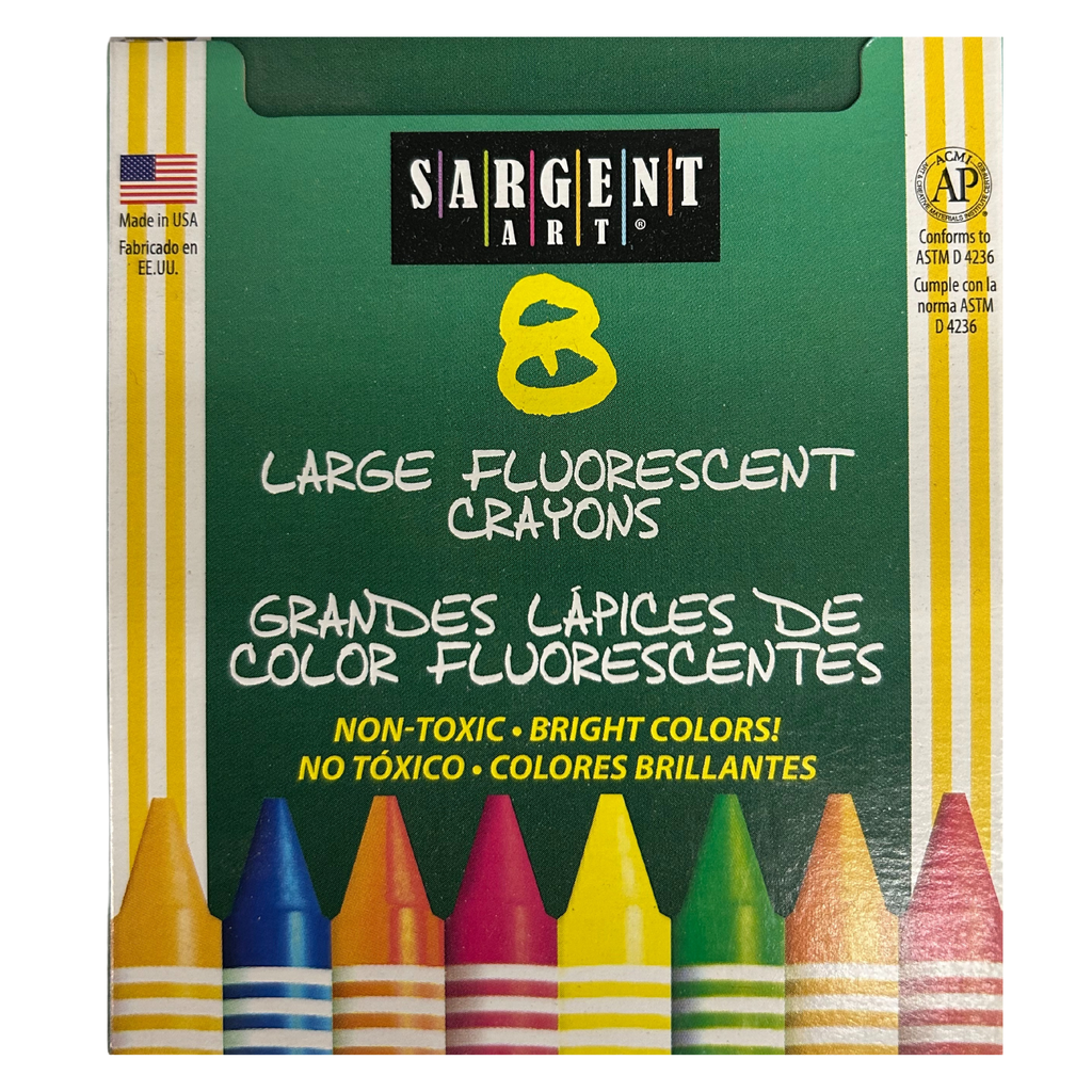Crayons Large Fluorescent 8 Pack Sargent Art (22-0551)